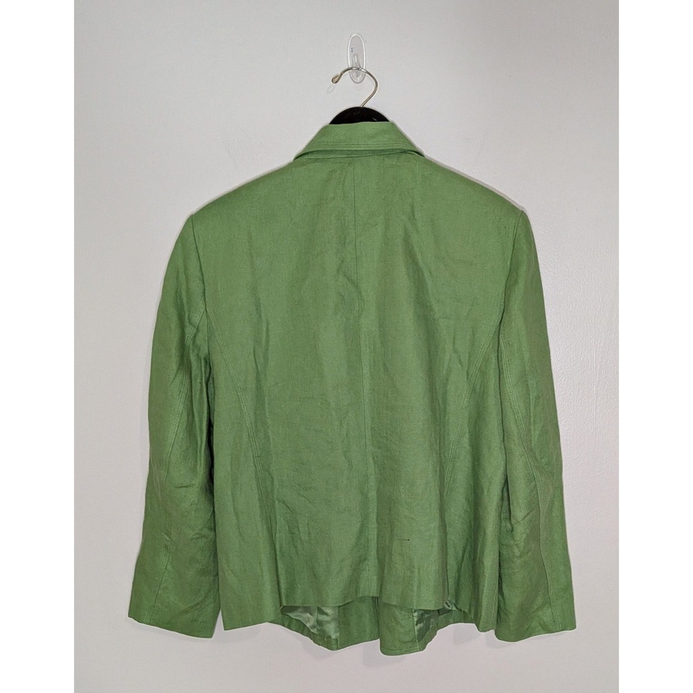 Talbots Women 100% Linen 14W Irish Linen Blazer Jacket Career Preppy Classic - Picture 2 of 6